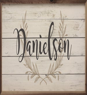 Personalized Name Greenery Whitewash